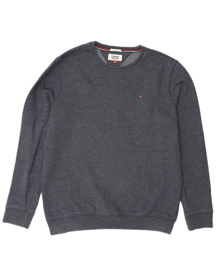 Tommy Hilfiger Herre Regular Fit Sweatshirt Jumper Stor marineblå bomuld