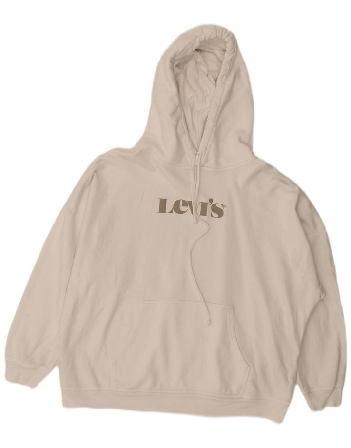 Levi's Grafisk hættetrøje til mænd, stor hvid bomuld