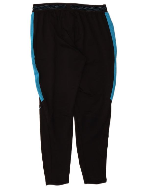 Nike Dame Dri Fit træningsdragt Bukser UK 14 Medium Sort Colourblock