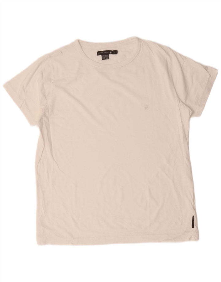French Connection Herre T-Shirt Top Stor Hvid Bomuld