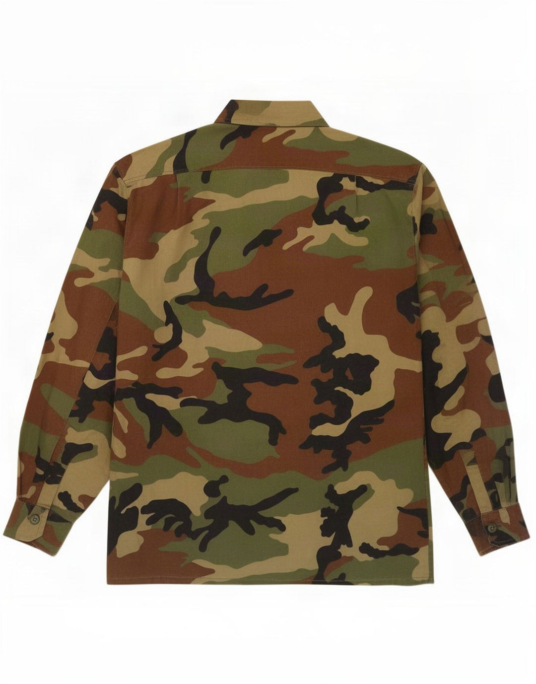 Big Hunter Herre Military Shirt Medium Flerfarvet Camouflage Bomuld