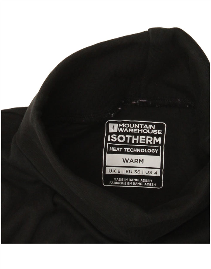 Mountain Warehouse Dame Roll Neck Top Langærmet UK 8 Small Black