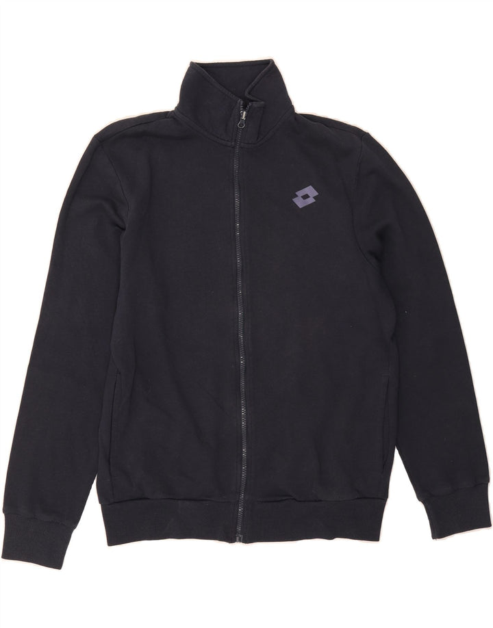 LOTTO Mens Tracksuit Top Jacket Small Navy Blue Cotton Vintage Lotto and Second-Hand Lotto from Messina Hembry 