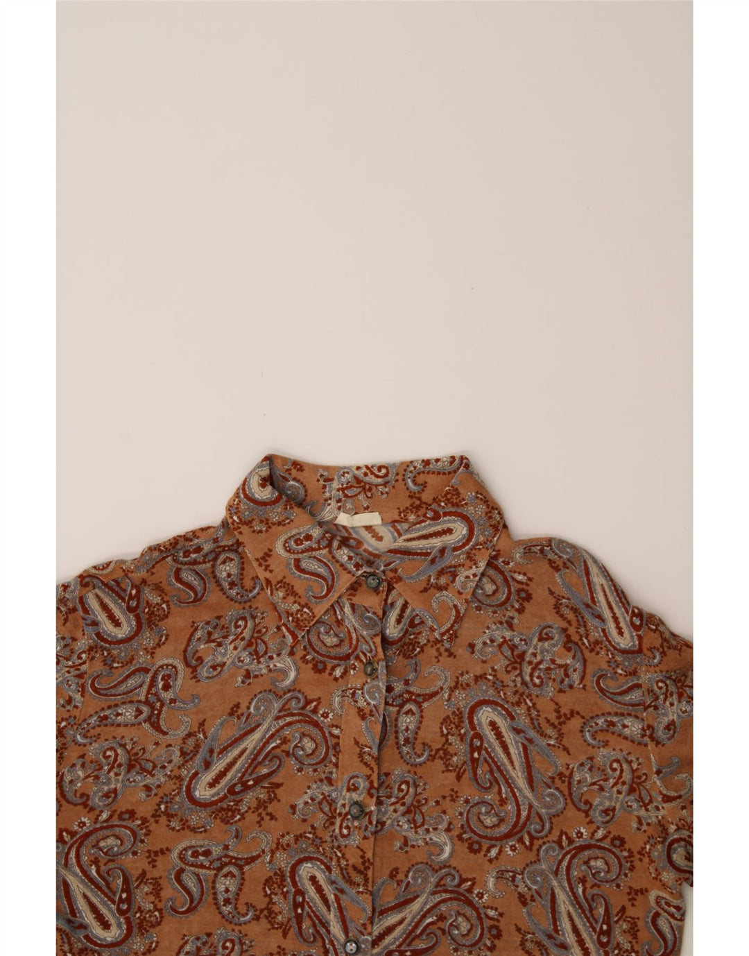 VINTAGE Womens Shirt UK 16 Large Brown Paisley Vintage Vintage and Second-Hand Vintage from Messina Hembry 