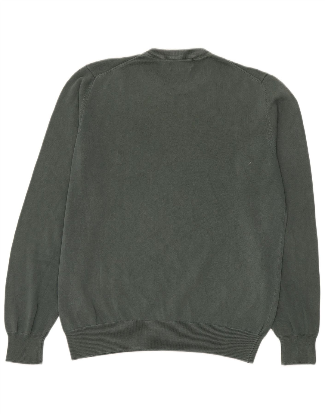 Marks & Spencer Herre sweater med rund hals, mellemgrøn bomuld