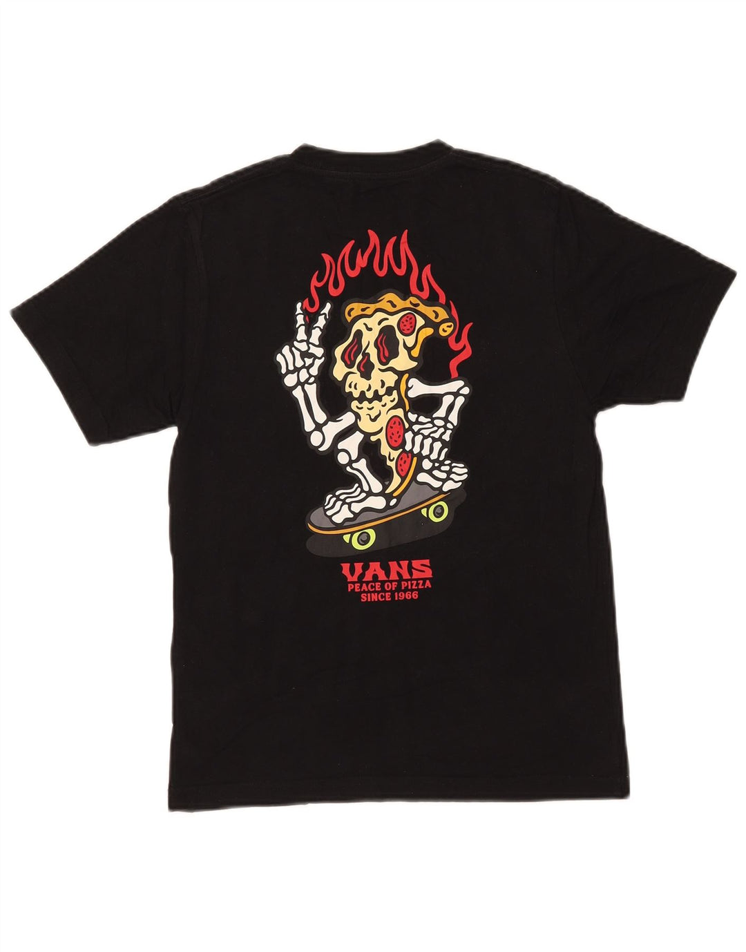 VANS Boys Classic Fit Grafisk T-shirt Top 10-11 år Medium Sort Bomuld