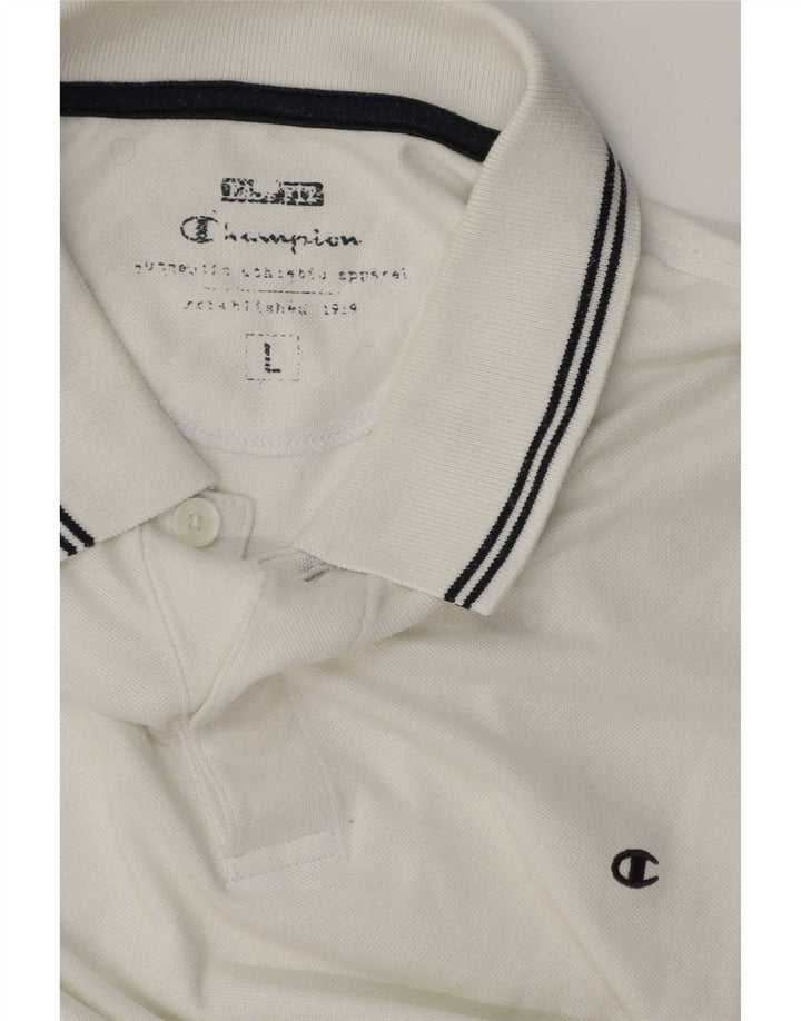 Champion herre poloshirt stor hvid stribet