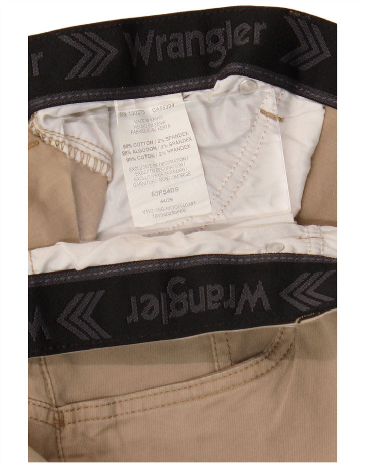 WRANGLER Straight Casual Bukser til mænd W44 L29 Beige Bomuld