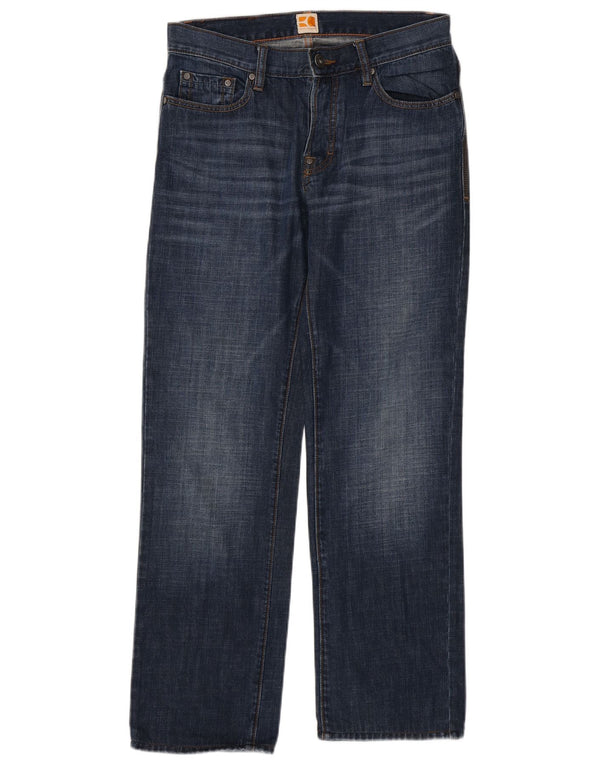 Hugo Boss Straight Jeans til mænd W31 L34 Blå Bomuld