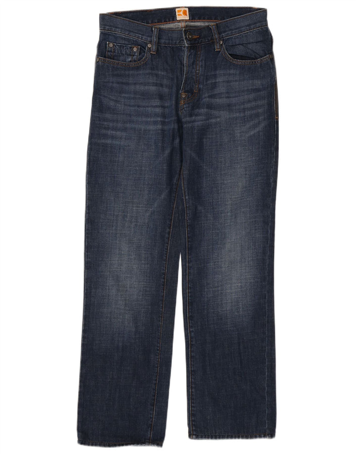 Hugo Boss Straight Jeans til mænd W31 L34 Blå Bomuld