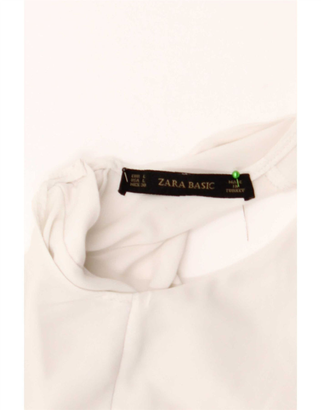 Zara Dame ærmeløs bluse Top UK 16 Large White