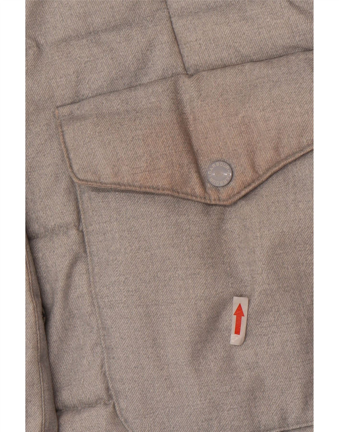 Barbour Dame Hætte Polstret Frakke UK 16 Large Grå Polyester