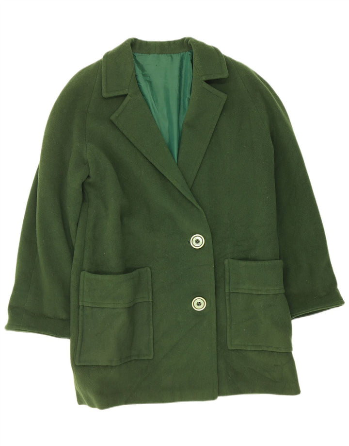 Vintage overfrakke til kvinder UK 14 Medium Green