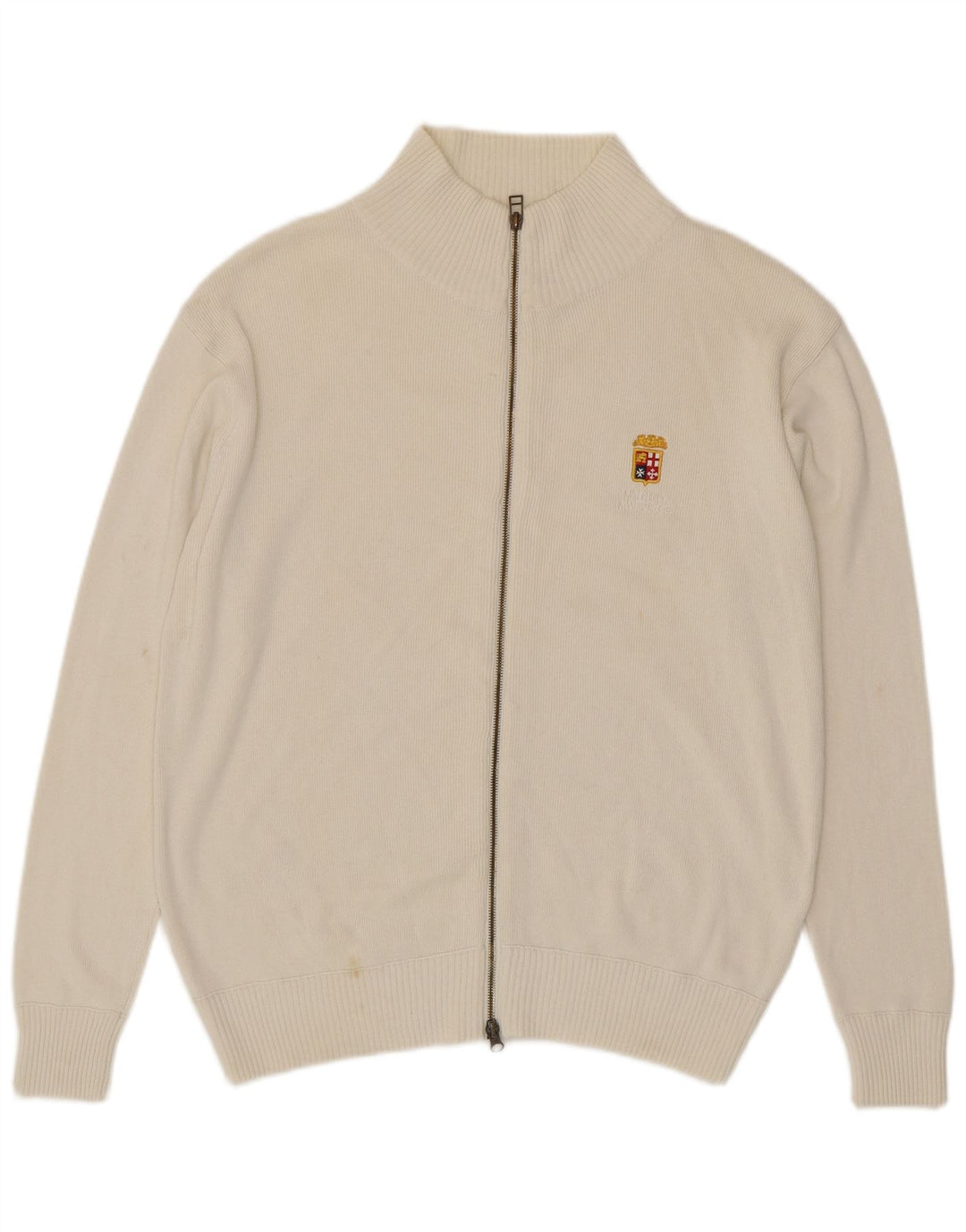 Marina Militare Herre cardigan sweater Stor hvid bomuld