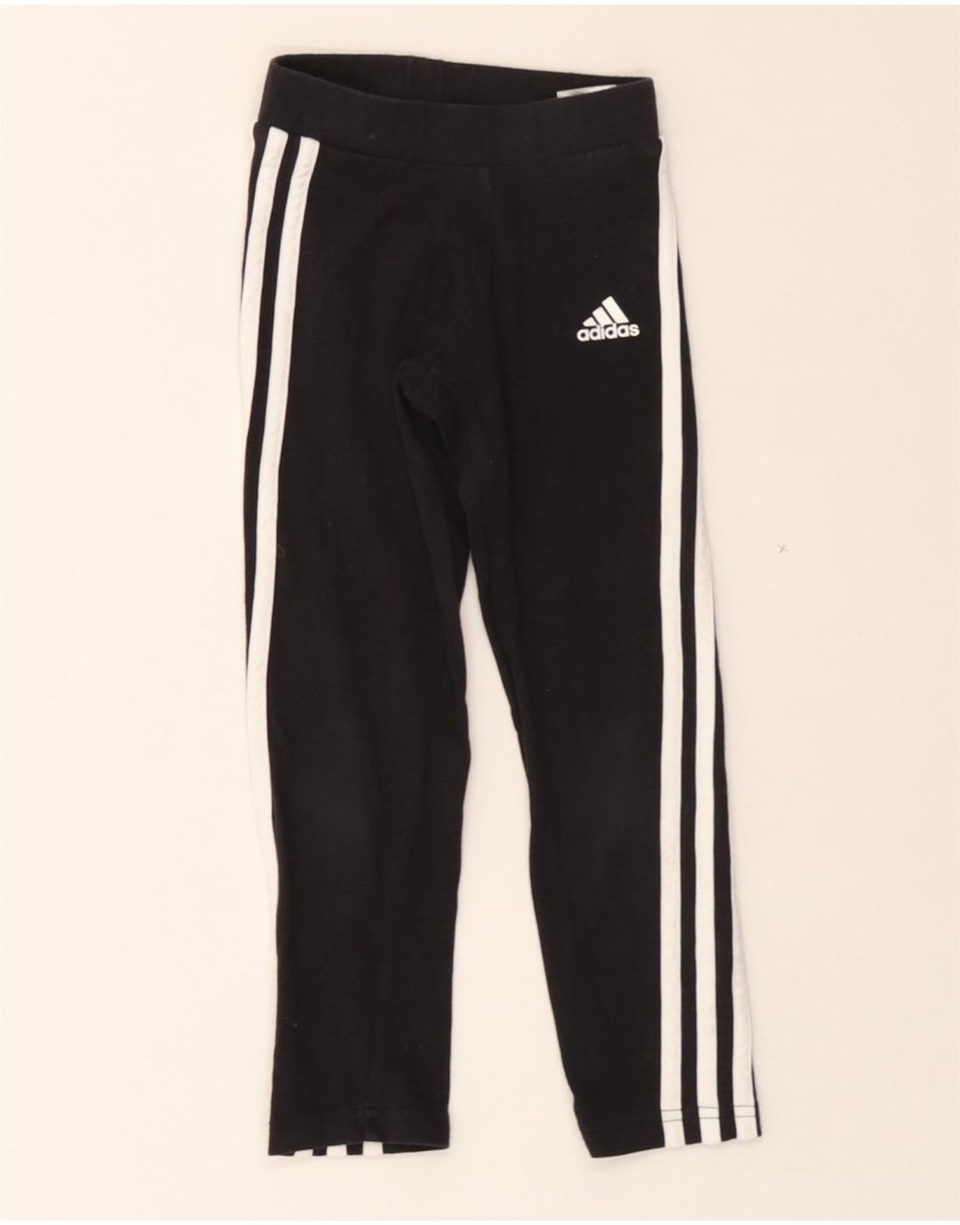 ADIDAS Girls Leggings 6-7 Years Black Cotton Vintage Adidas and Second-Hand Adidas from Messina Hembry 
