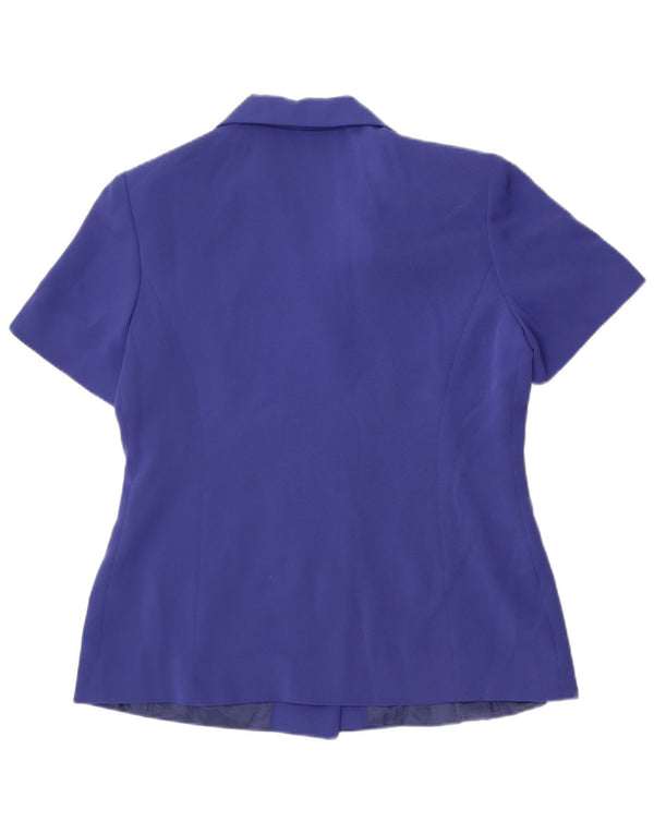 Dream Dame Kortærmet Dobbeltradet Blazer Jacket UK 12 Medium Blue