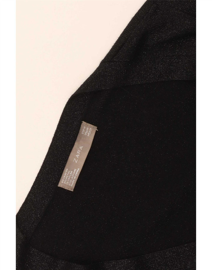 Zara Dame Cardigan Sweater UK 12 Medium Grey Rayon