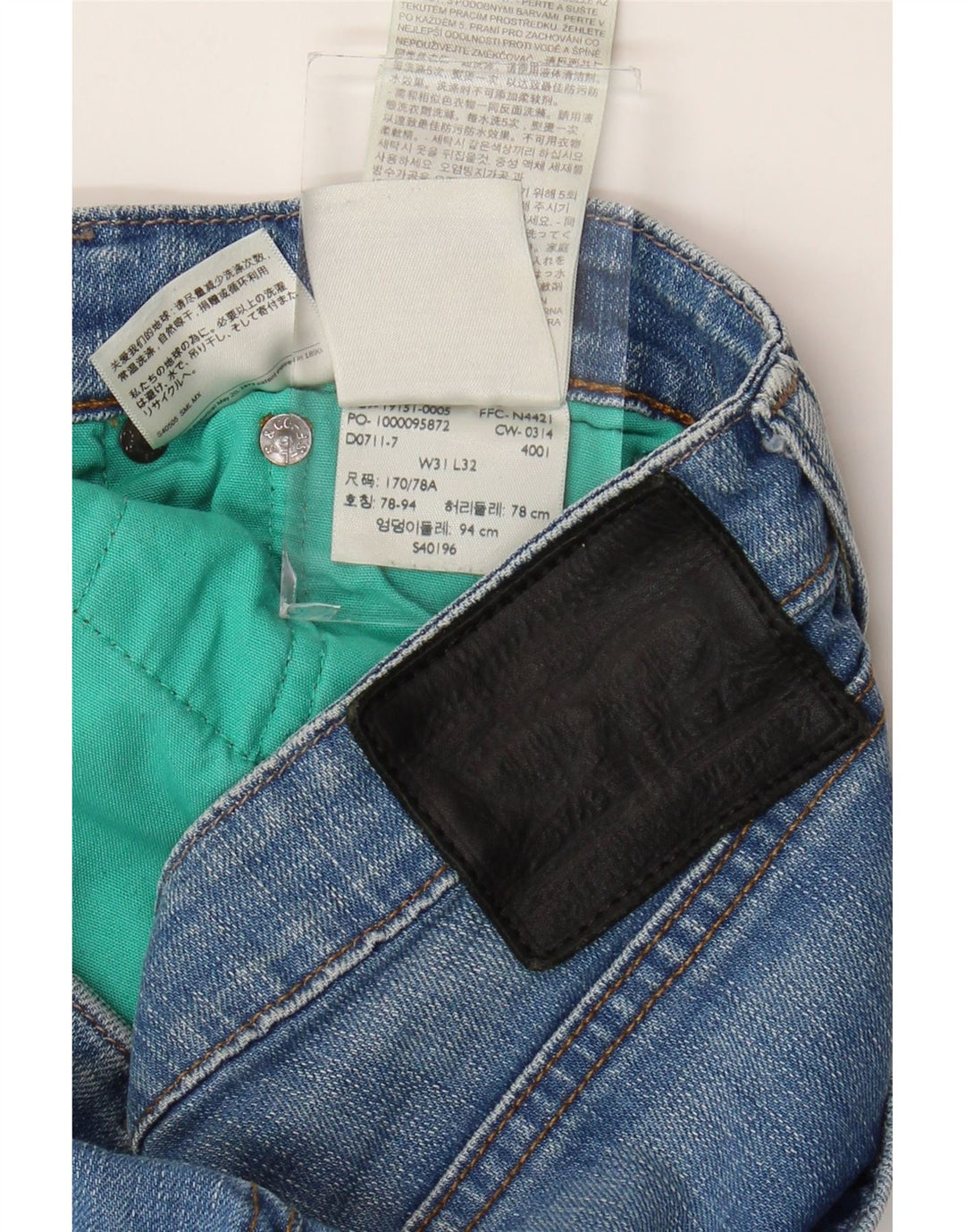 Levi's Slim Jeans til mænd W31 L32 blå bomuld