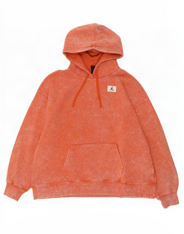 Jordan Herre Oversized hættetrøje Jumper Small Orange Tie Dye Bomuld