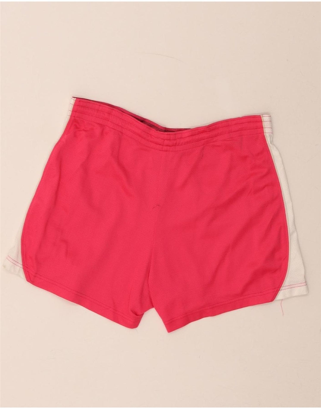 NIKE Womens Sport Shorts UK 10 Small  Pink Colourblock Polyester Vintage Nike and Second-Hand Nike from Messina Hembry 