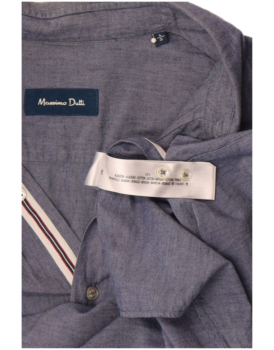 Massimo Dutti Herreskjorte Stor Grå Bomuld
