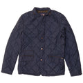 Zara Herre quiltet jakke UK 38 Medium Navy Blue Polyester