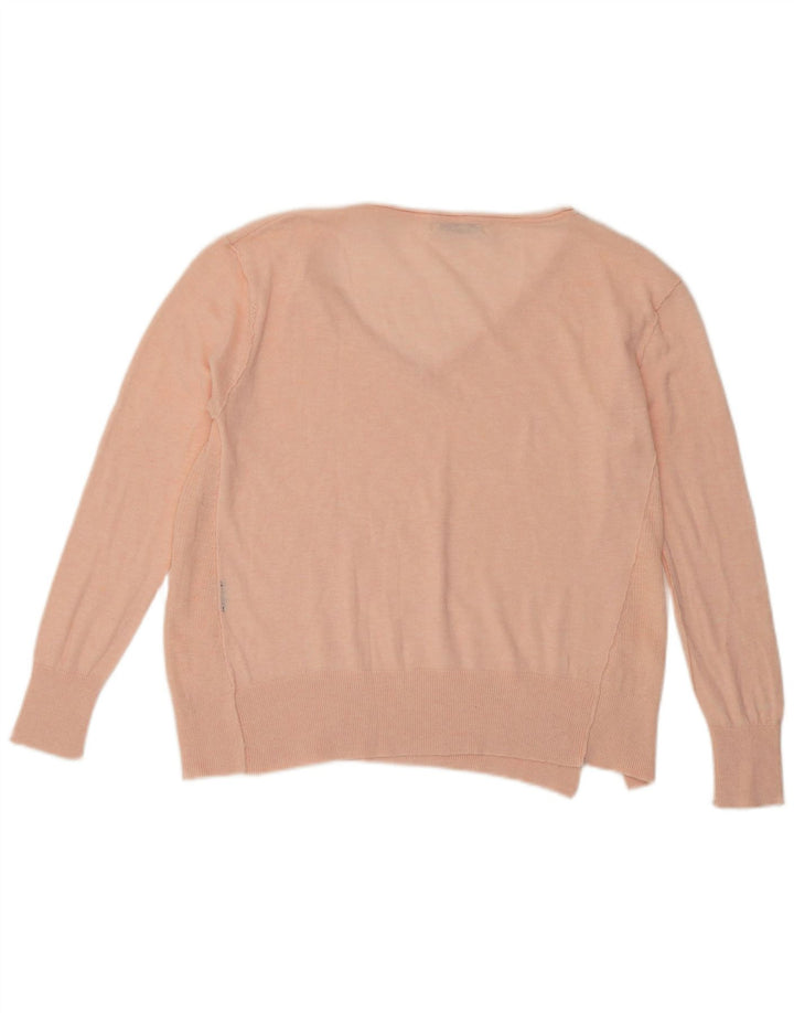 Zara Dame V-hals sweater UK 10 Small Pink