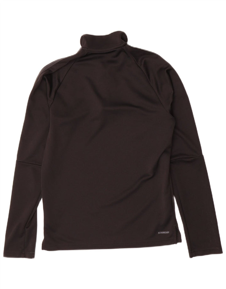 ADIDAS Herre Aeroready Zip Neck Pullover Træningsdragt Top Lille Sort