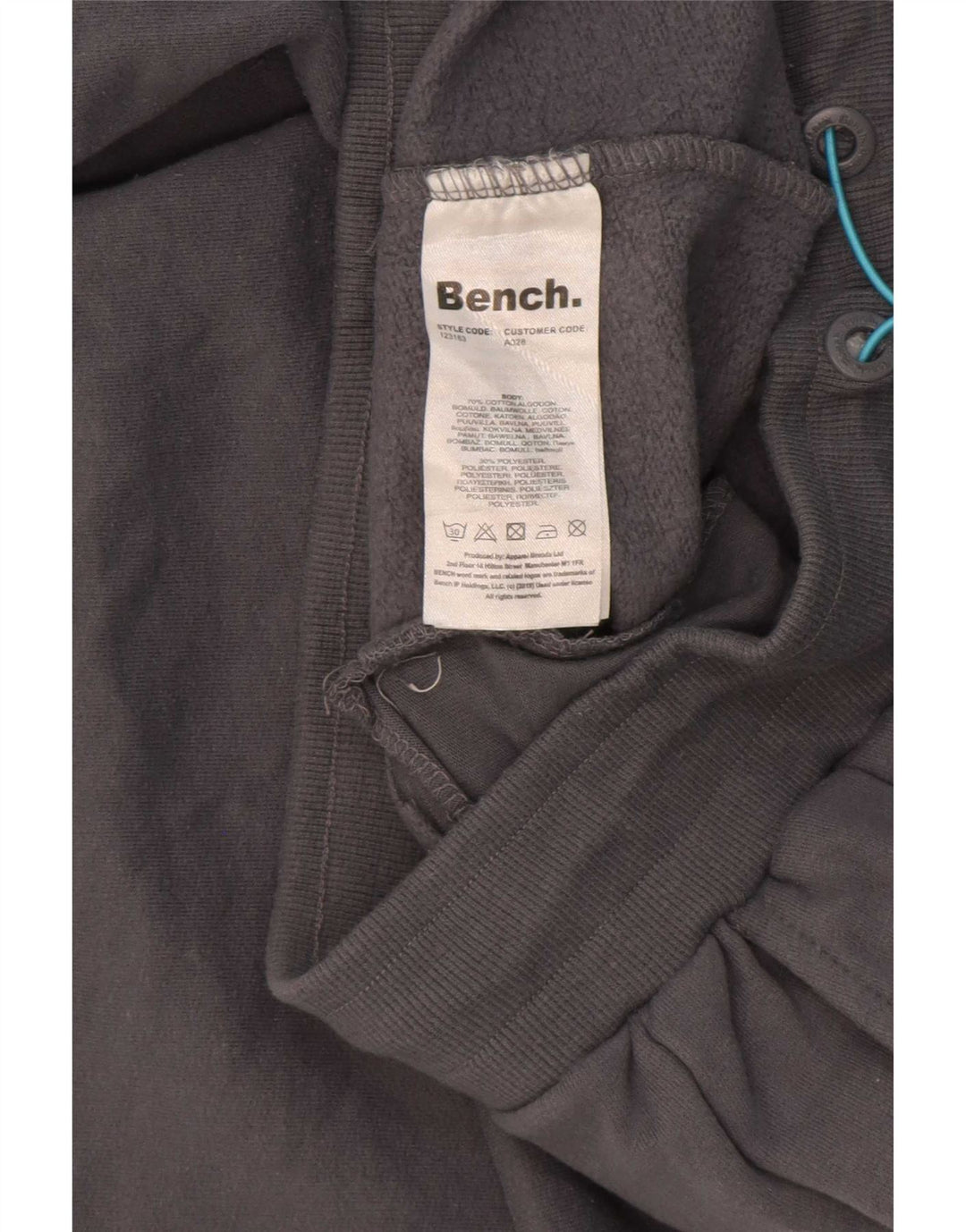 Bænk grafiske sportsshorts til mænd, store grå bomuld