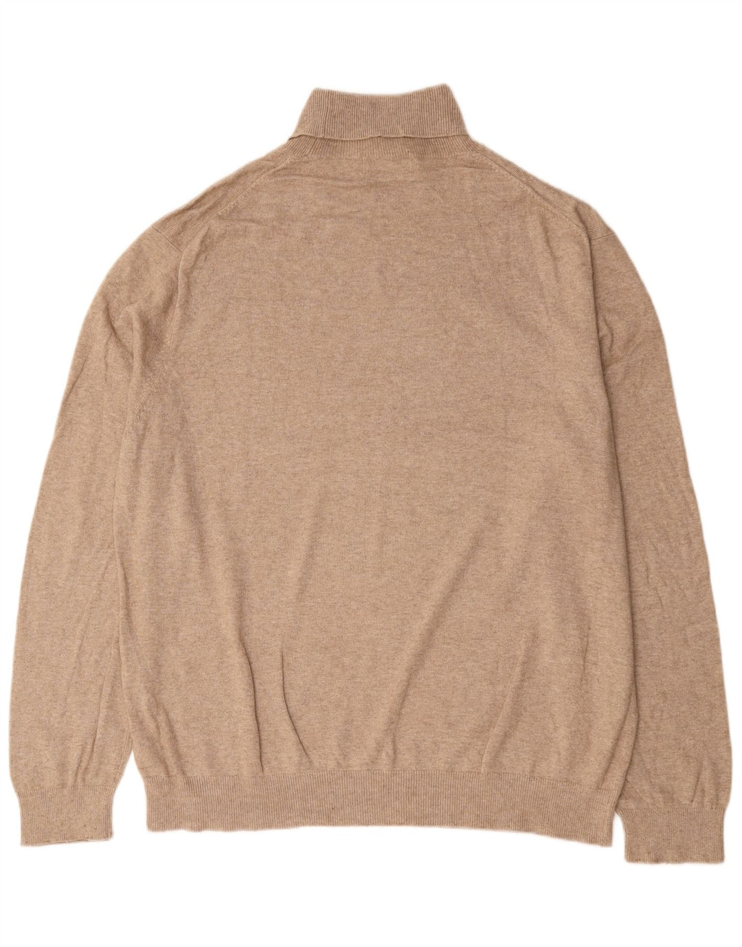 Marks & Spencer Herre Rullehalstrøje XL Beige Viscose