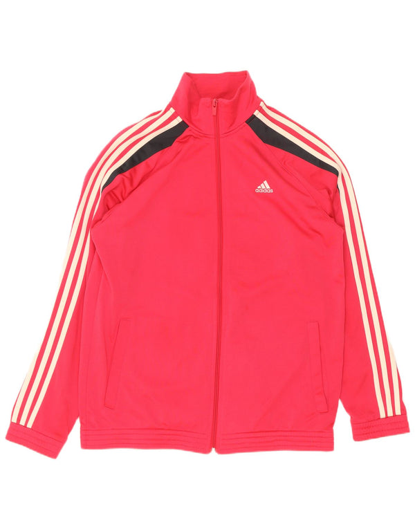 Adidas piger træningsdragt topjakke 15-16 år Pink Colourblock Polyester