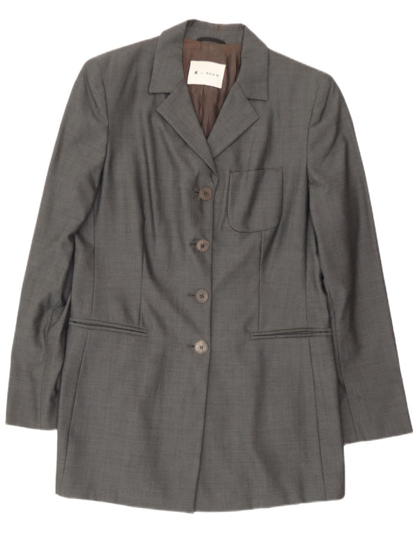 Koan Dame 4-knaps blazerjakke IT 44 Medium Grey Virgin Wool