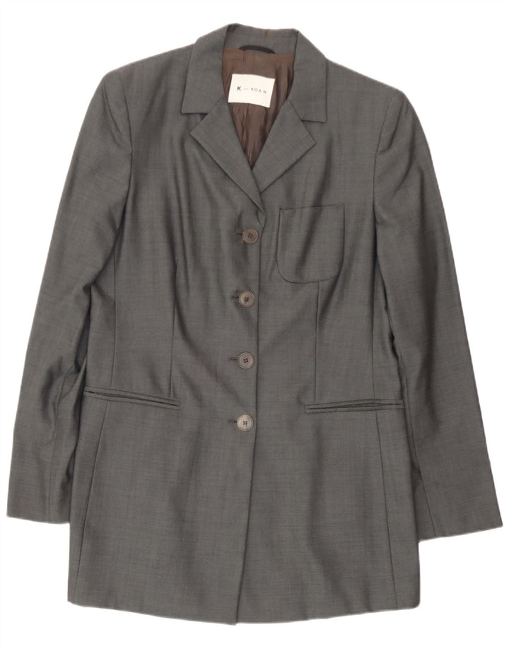 Koan Dame 4-knaps blazerjakke IT 44 Medium Grey Virgin Wool