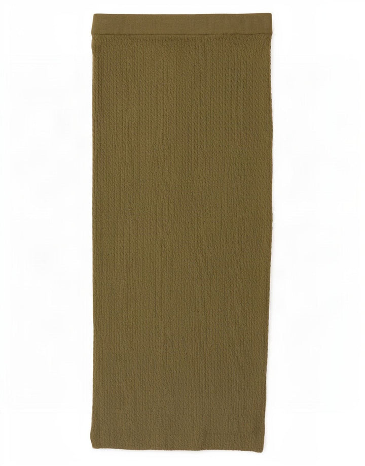 Zara Damestrik lige nederdel Stor W30 Khaki Akryl