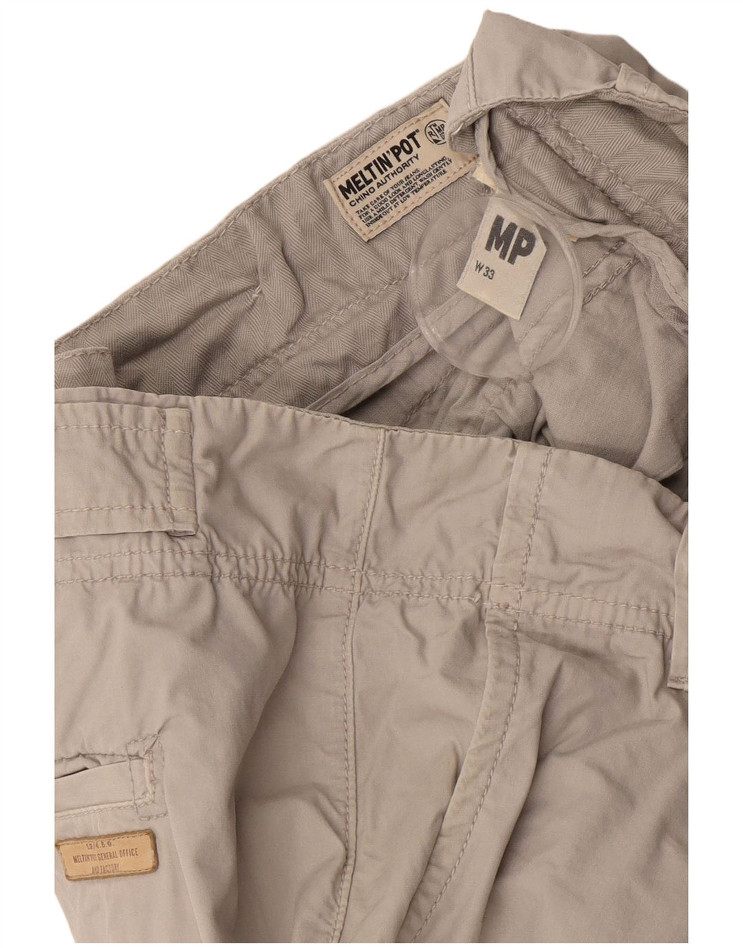 MELTIN' POT Herre Cargo Shorts W33 Medium Beige