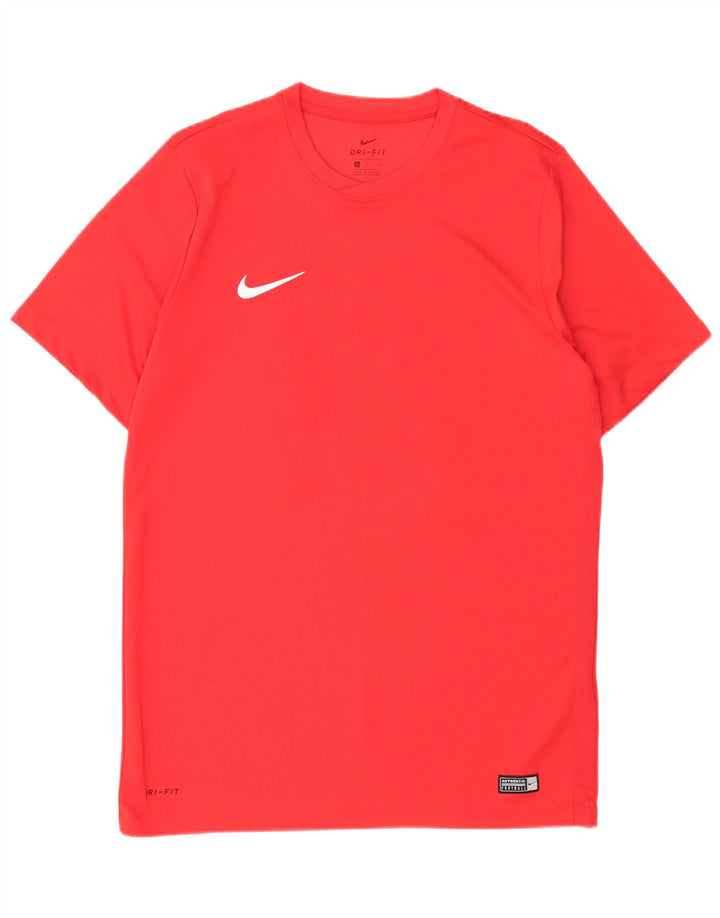 NIKE Herre Dri Fit grafisk T-shirt Top Stor rød polyester