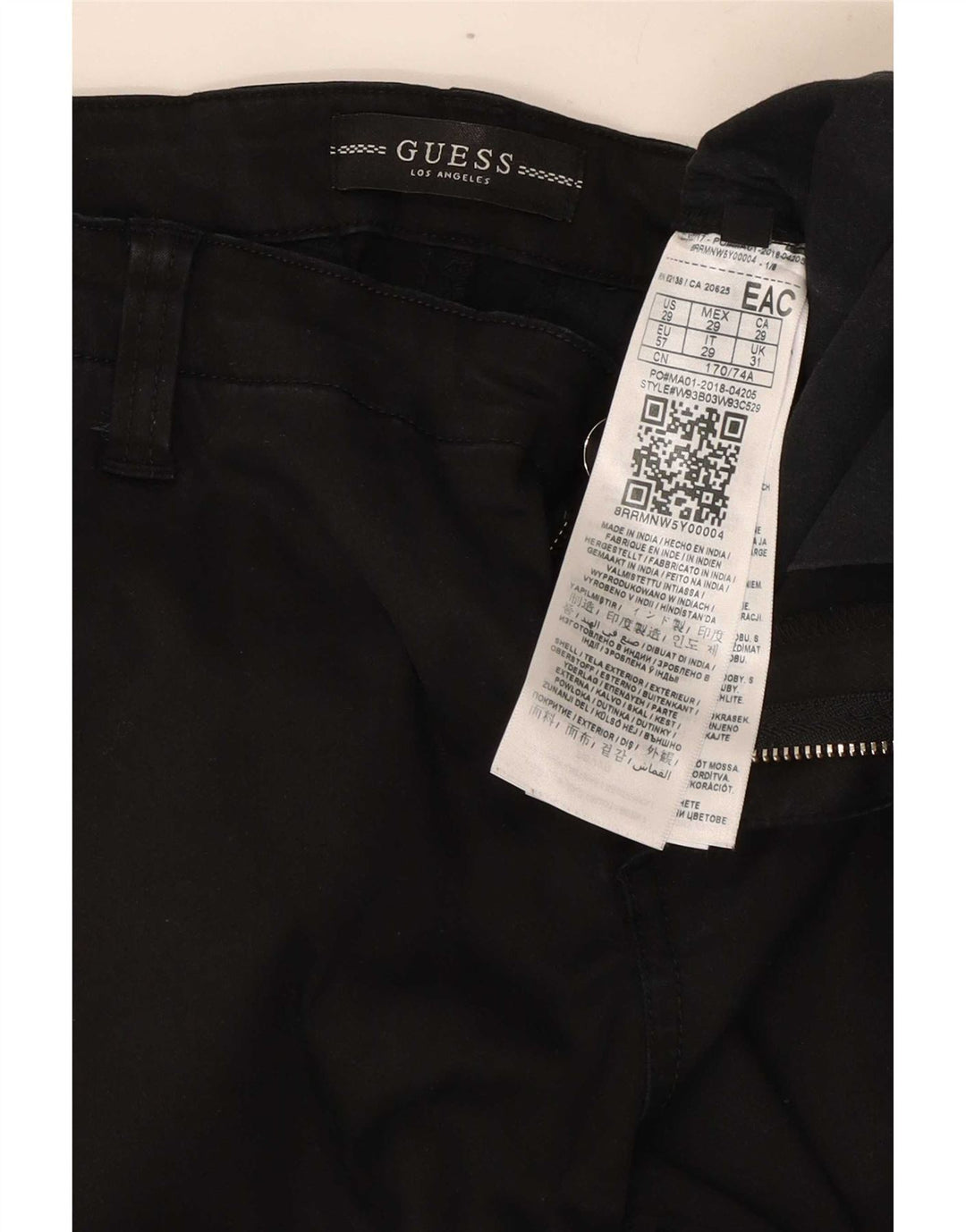 Guess Slim Chino Bukser til kvinder W31 L29 Sort Lyocell
