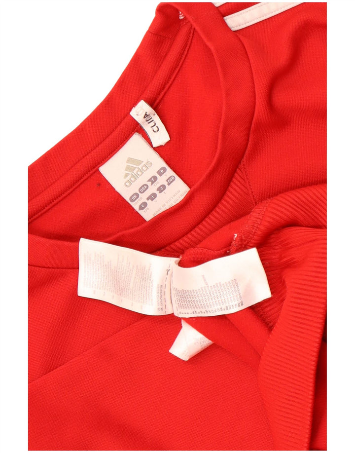 Adidas Herre Climawarm Sweatshirt Jumper UK 38/40 Medium Rød Polyester