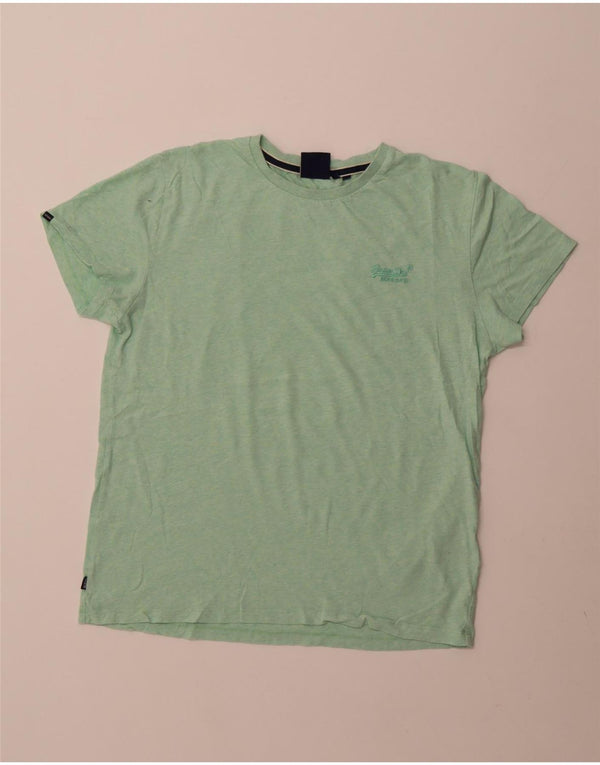 Superdry Mens T-Shirt Top Large Green Cotton