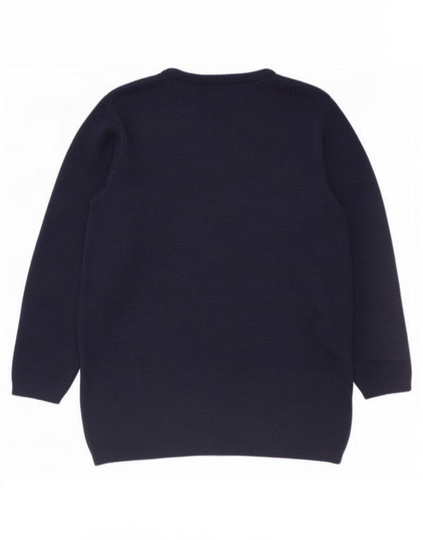 Edinburgh Dame Cardigan Sweater UK 14 Medium Navy Blue Ternet uld