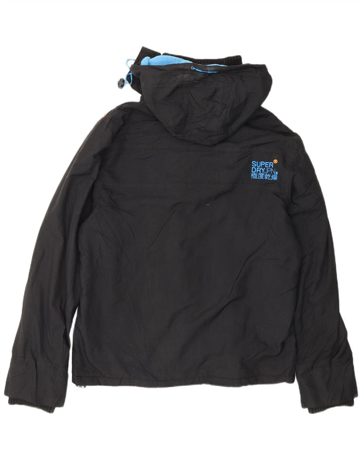 SUPERDRY Herre Windcheater Hættevindjakke UK 40 Large Black