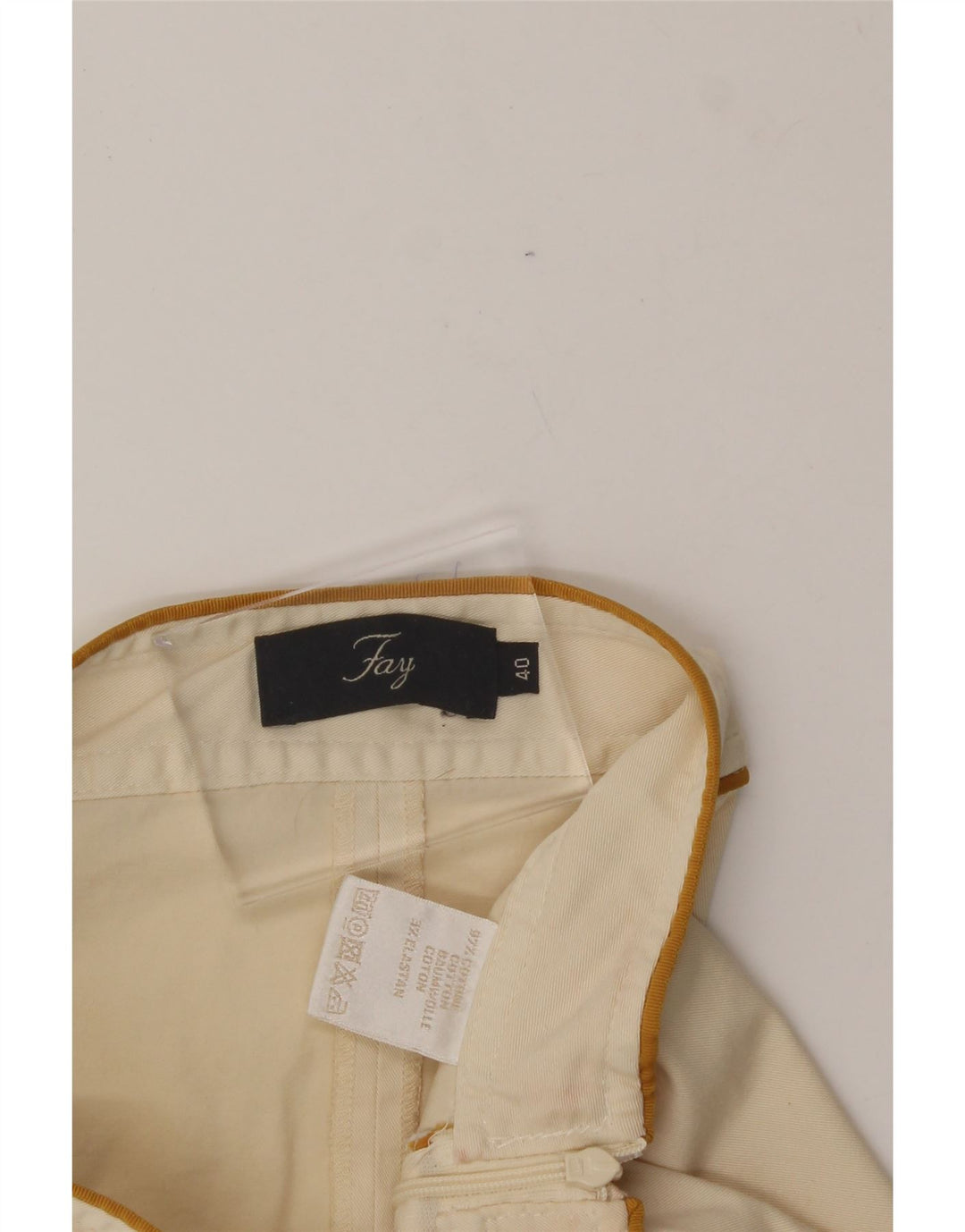FAY Womens Pencil Skirt IT 40 Small W28  Beige Cotton Vintage Fay and Second-Hand Fay from Messina Hembry 