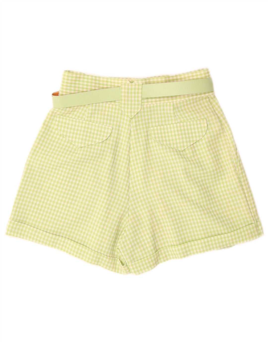 PIMKIE Dame Chino Shorts IT 44 Medium W26 Grøn Gingham