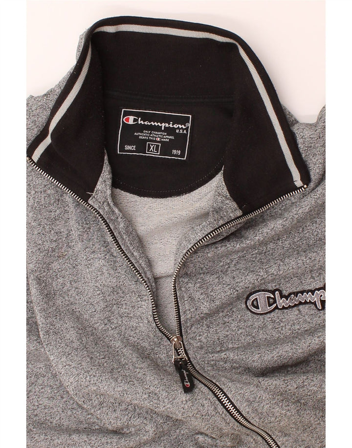 CHAMPION Mens Tracksuit Top Jacket XL Grey Colourblock Cotton Vintage Champion and Second-Hand Champion from Messina Hembry 