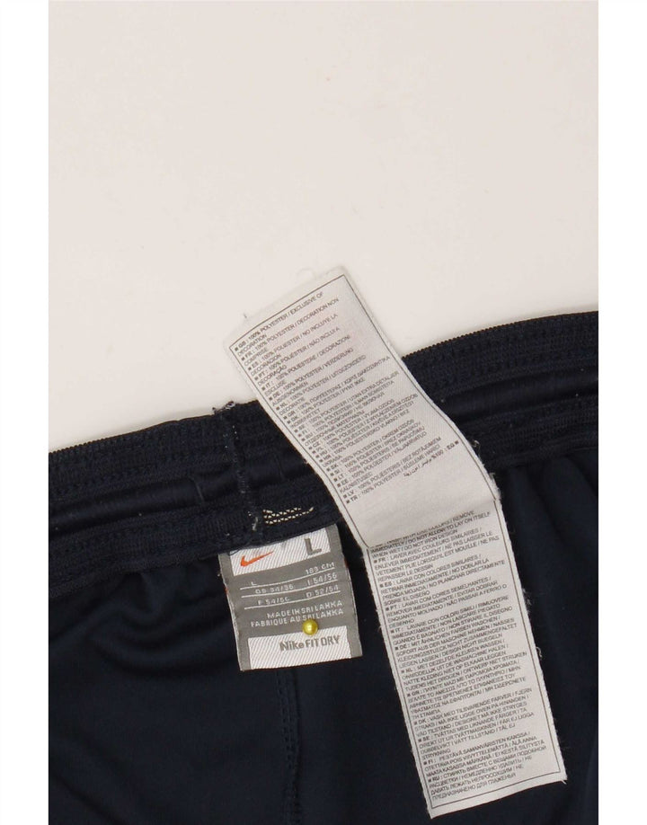 Nike Sportsshorts til mænd Large Navy Blue Colourblock Polyester