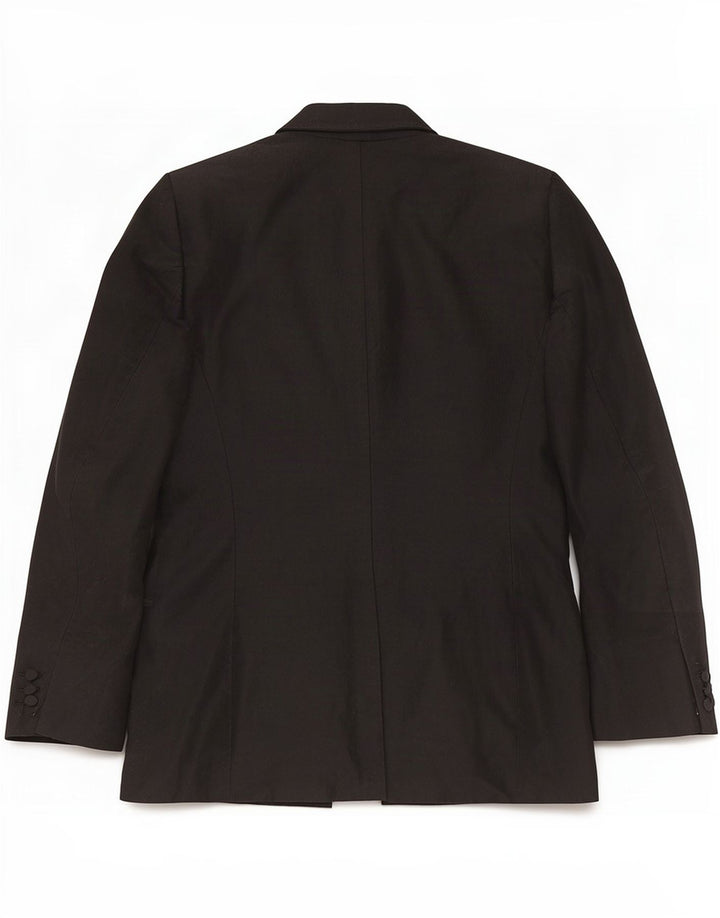 Aspesi Dame Dobbeltradet Blazer Jacket IT 42 Medium Sort Uld