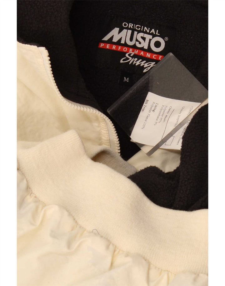 Musto Bomber Jacket UK 38 Medium Off White Polyester