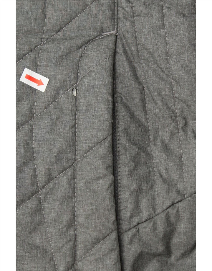 JACK WOLFSKIN Womens Hooded Padded Coat UK 10 Small Grey Polyester Vintage Jack Wolfskin and Second-Hand Jack Wolfskin from Messina Hembry 