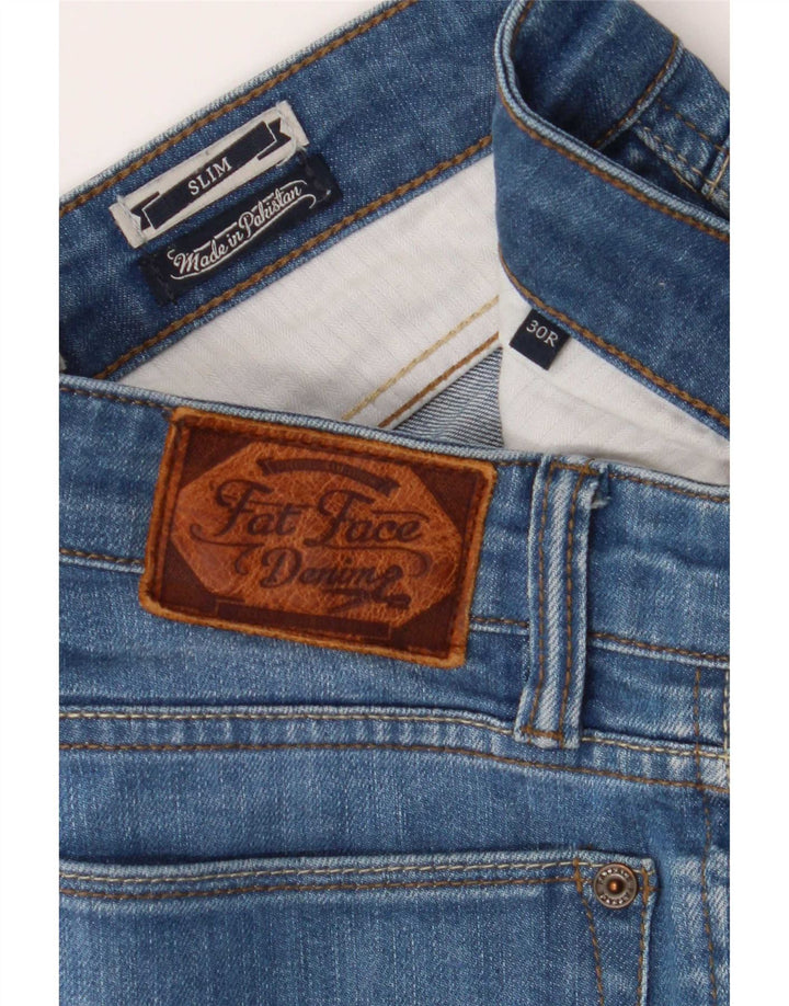 Fat Face Herre Slim Jeans W30 L31 Blå Bomuld