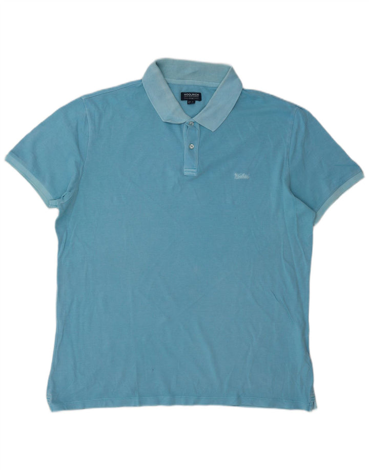 Woolrich Herre Polo Shirt 2XL Blå Bomuld